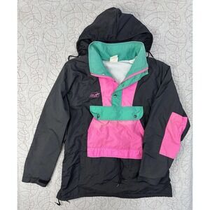 VTG Pace Setter Neon Windbreaker Cycling Anorak Jacket Hood‎ / Men's XL / Canada